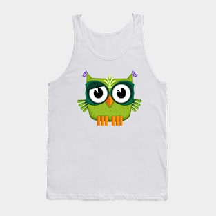 Cute Green Owl Tank Top